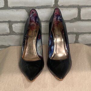Size 39 Ted Baker Black Patent Stilettos